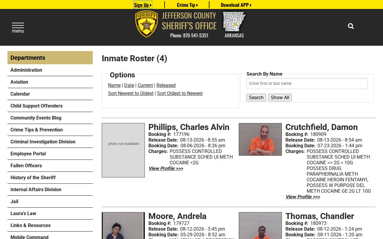 Jefferson County 48-hour jail release record feed