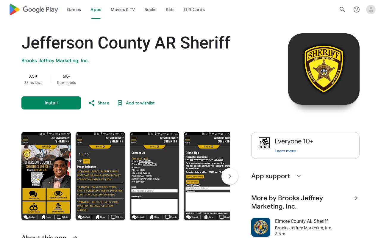 Jefferson County Sheriff app for inmate and arrest records