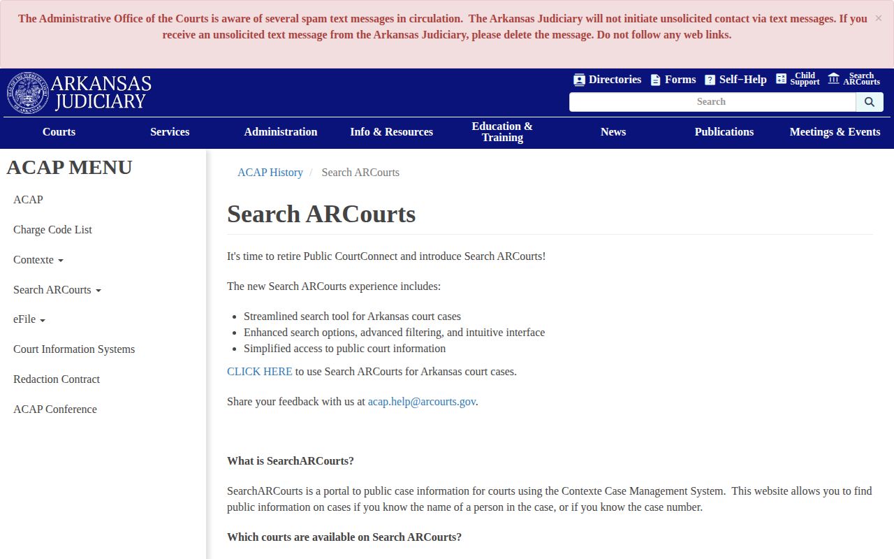 Jefferson County Arkansas court arrest disposition search guidance
